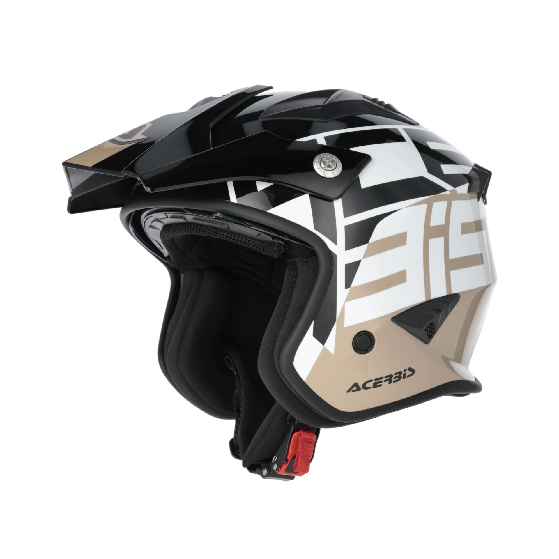 Casco Acerbis Jet Aria Graphic Negro Marron XL