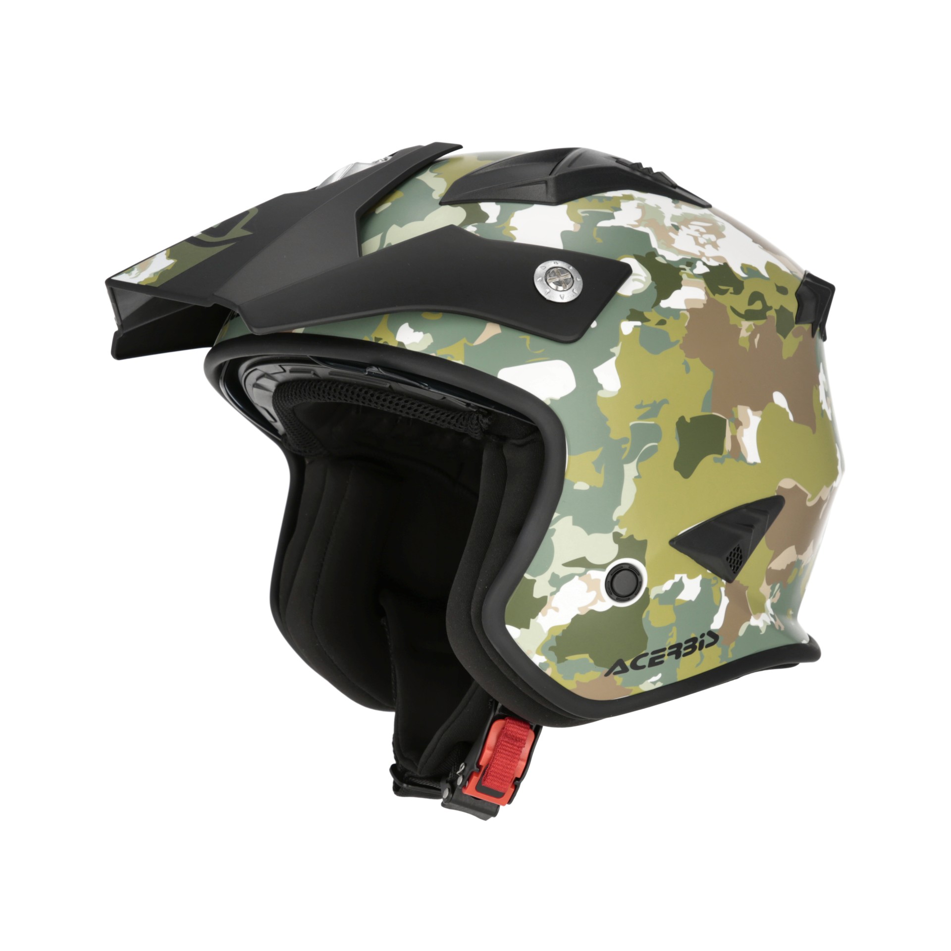 Casco Acerbis Jet Aria Graphic Negro Camo Verde