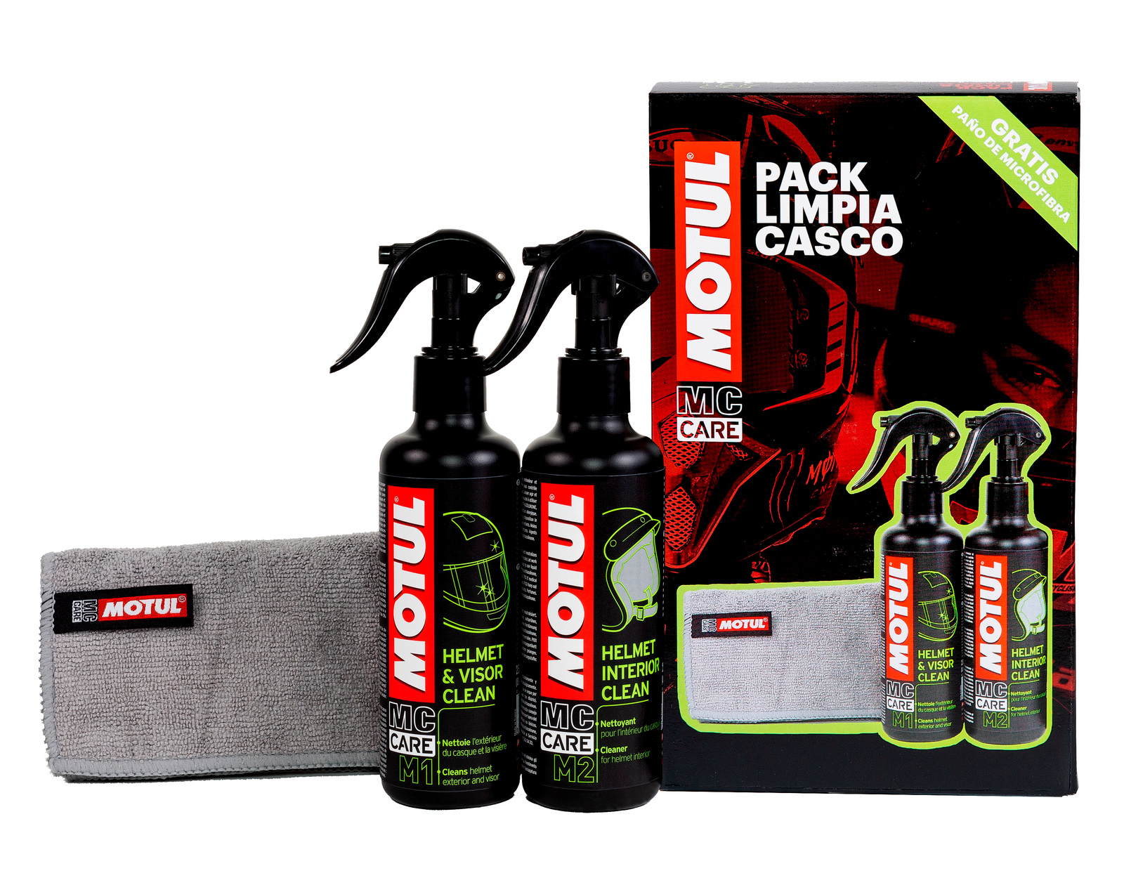 Pack Limpia Cascos MOTUL (M1 M2)