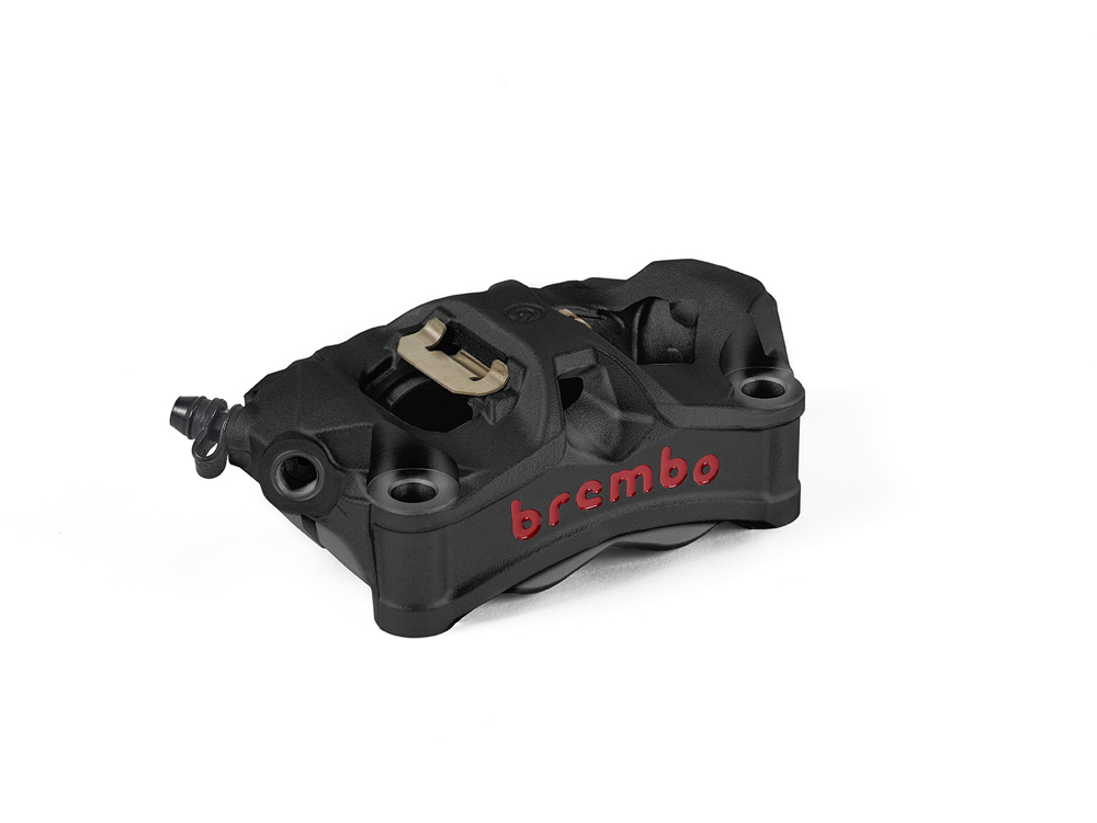 Pinza Brembo Stylema negro y rojo Izquierda 100mm