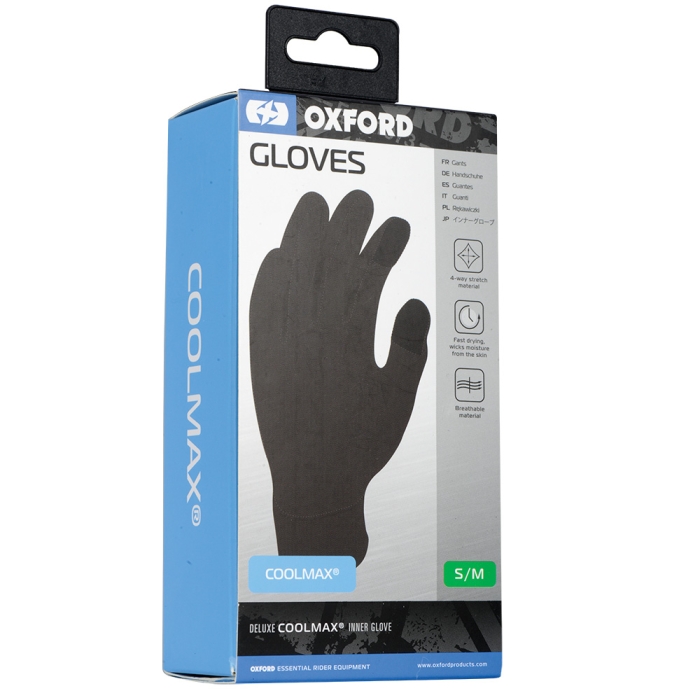 Sotoguantes Oxford CA210 Coolmax negros talla S/M