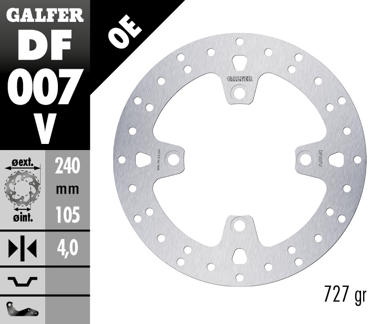 Disco de freno Galfer fijo 240X5MM