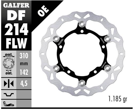 Disco GALFER Wave Flotante (C. Acero) 310x.5mm