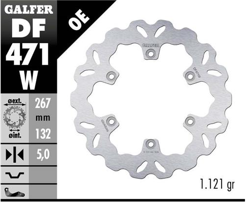 Disco GALFER Wave Fijo 267x5mm