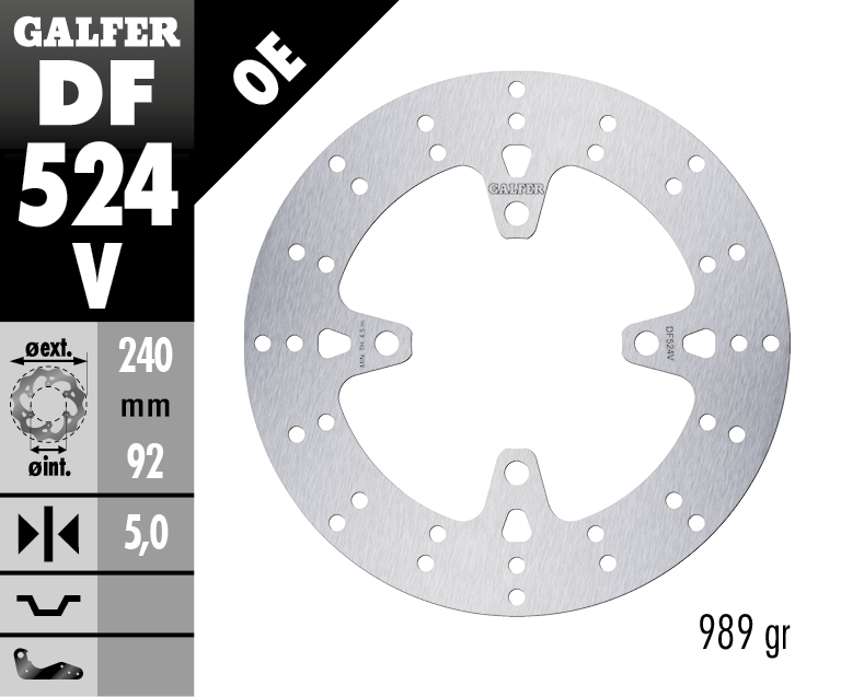 Disco de freno Galfer fijo 240X5MM