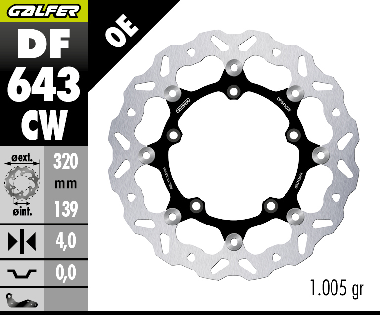 DISC W FLOATING (C.ALU) 320x4MM (FRONT)