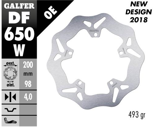 Disco GALFER Wave Fijo 200x4mm