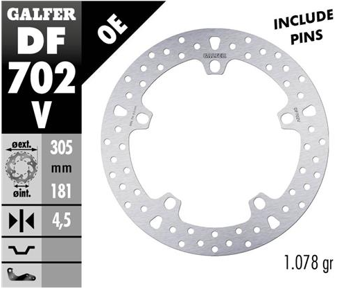 Disco freno delantero Galfer BMW R 1250 y otras