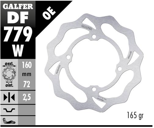 Disco GALFER Wave Fijo 160x2.5mm