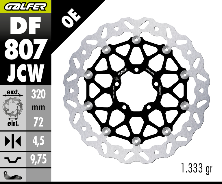 Disc W floatech (c.alu) 320X5MM (front)