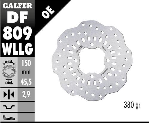 Disco GALFER Wave Fijo Full Type 150x2.9mm Racing