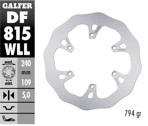 Disco GALFER Wave Fijo Slido 240x5mm