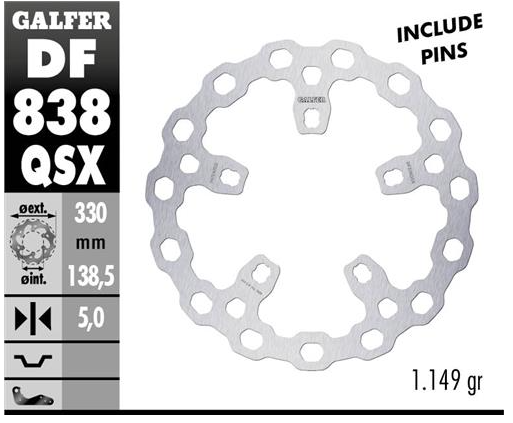 Disco GALFER Fijo Qubic Super Sobre medida