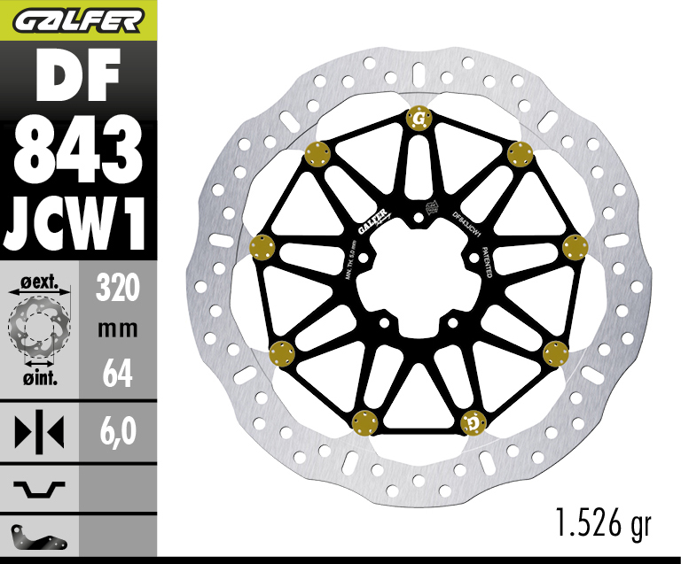 Disc wave floatech 320X6MM (front)