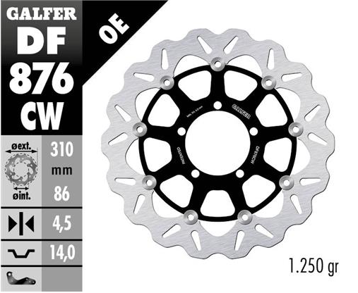 Disco GALFER Wave Flotante Completo (C.