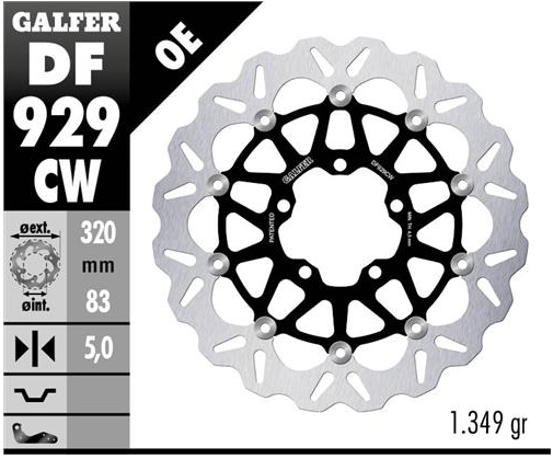 Disco GALFER Wave Flotante Completo (C. Alu.)
