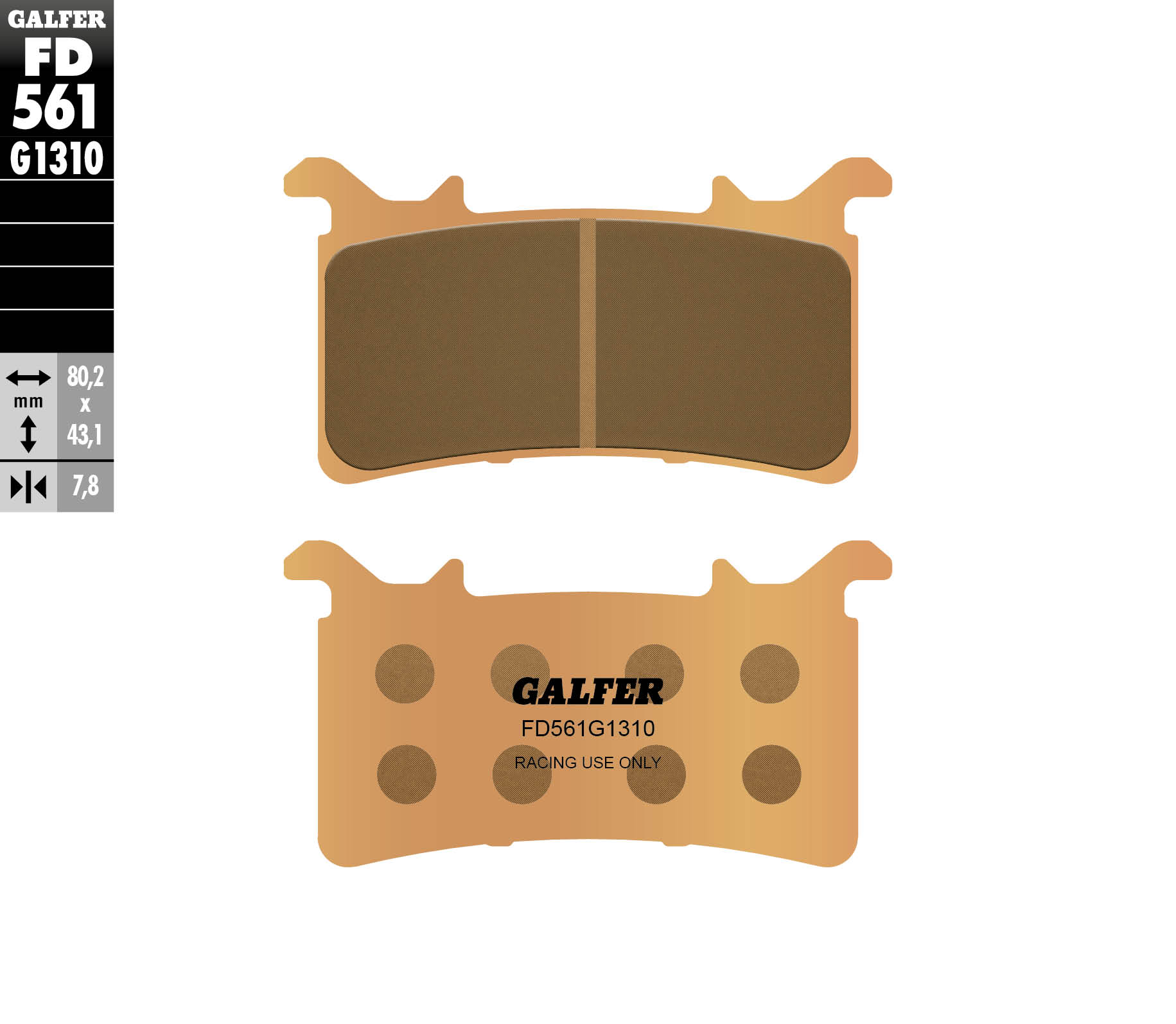 Sinter racing brake pads